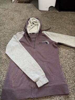 The North Face Women’s Two Toned Hooded Jacket - Plum & Light Gray